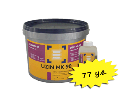 Универсальный двухкомпонентный полиуретановый паркетный клей UZIN MK 90 без растворителя и воды